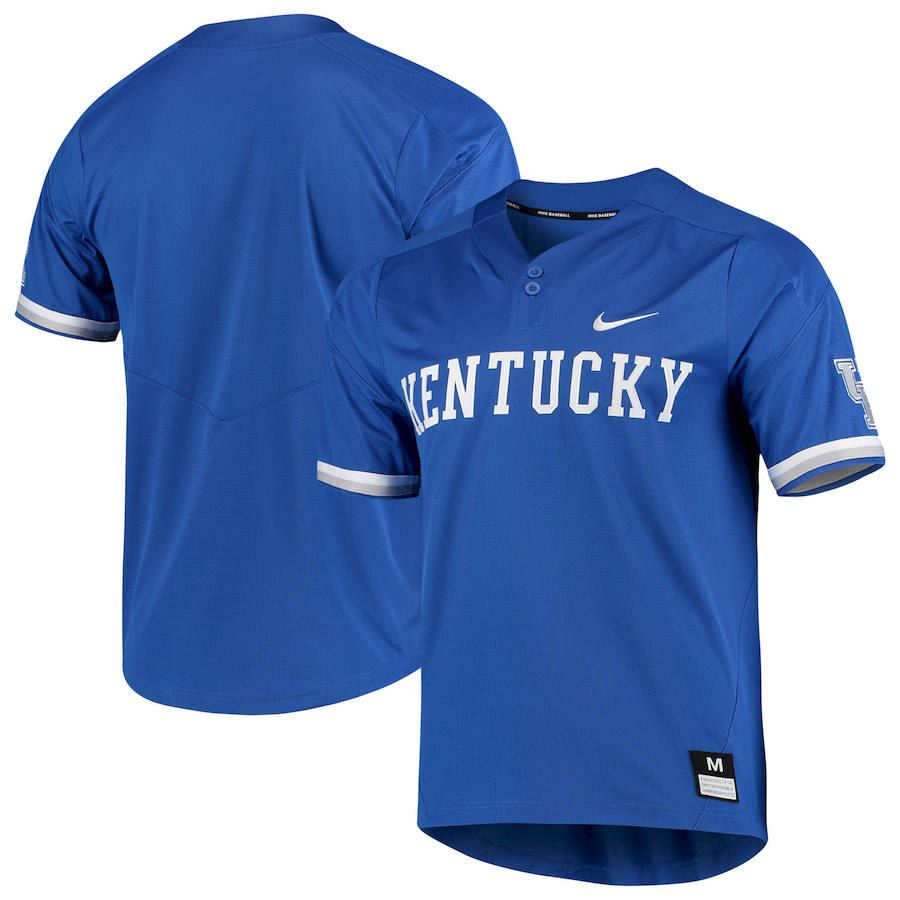 Men's Youth Kentucky Wildcats Blank Nike Royal Two-Button Baseball Jersey